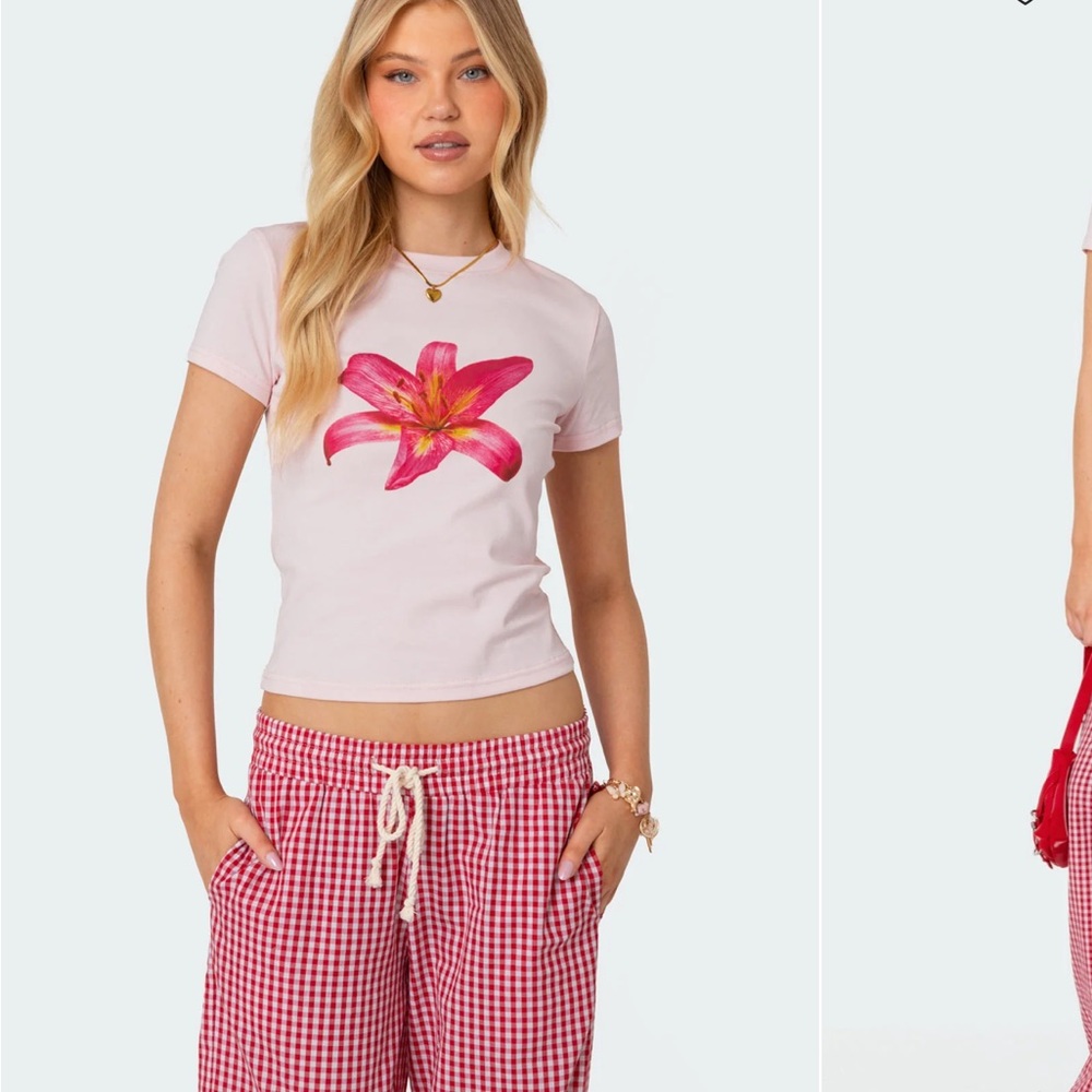 New pink daylily edikted shirt!